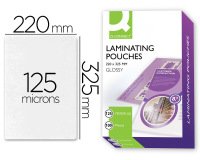 Paquete de 100 fundas de plastificar Folio q-connect 325 x 220 mm 125 micras
