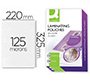 Paquete de 100 fundas de plastificar Folio q-connect 325 x 220 mm 125 micras