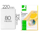 Paquete de 100 fundas de plastificar Folio q-connect 325 x 220 mm 80 micras