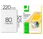 Paquete de 100 fundas de plastificar Folio q-connect 325 x 220 mm 80 micras