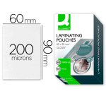 Paquete de 100 fundas de plastificar carnet-nif q-connect 60 x 90 mm 200 micras