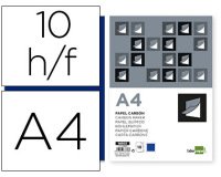 Papel carbon liderpapel azul din a4 bolsa de 10 hojas