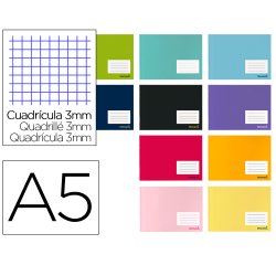 Libreta liderpapel write a5 apaisada 32h 60gr cuadro 3 mm con margen