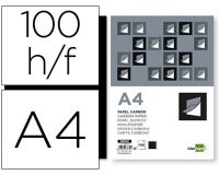 Papel carbon liderpapel film negro din a4 caja de 100 hojas