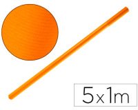 Papel kraft liderpapel naranja fuerte rollo 5x1 mt