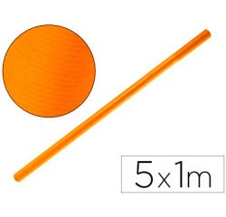 Papel kraft liderpapel naranja fuerte rollo 5x1 mt