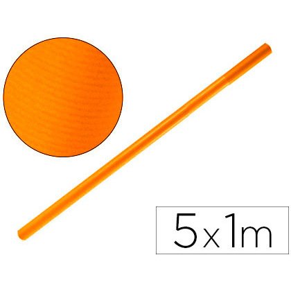 Papel kraft liderpapel naranja fuerte rollo 5x1 m