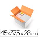 Caja para embalar q-connect ultra resistente regulable en altura carton canal doble 7 mmcolor blanco 450x280x375 mm
