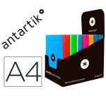 Carpeta antartik a4 forrada 4 anillas 25 mm redondas colores surtidos