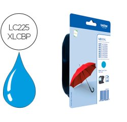 Brother LC225C XL Cartucho original cian alta capacidad (1200 páginas)