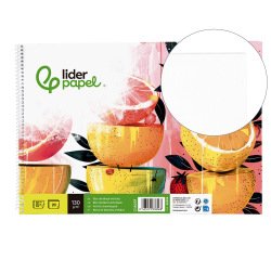 Bloc dibujo liderpapel artistico espiral 230x325mm 20 hojas 130g/m2 sin recuadro sin microperforado