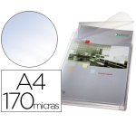 Funda multitaladro esselte din a4 pvc 170 mc con fuelle y solapa superior capacidad 200 hojas pack de 5 unidades