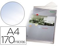 Funda multitaladro esselte din a4 pvc 170 mc con fuelle y solapa superior capacidad 200 hojas pack de 5 unidades