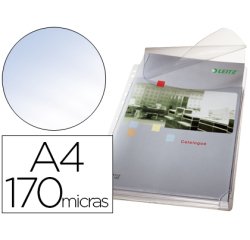 Funda multitaladro esselte din a4 pvc 170 mc con fuelle y solapa superior capacidad 200 hojas pack de 5 unidades