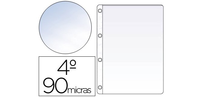 Funda saro pvc cuarto cuatro taladros 90 mc cristal caja de 100 unidades
