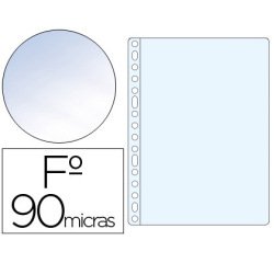 Funda multitaladro saro folio 90 mc pvc cristal caja de 100 unidades