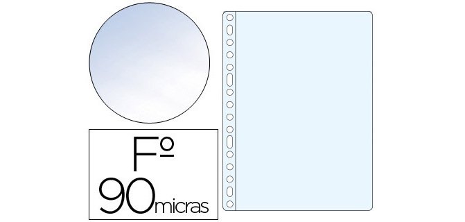 Funda multitaladro saro folio 90 mc pvc cristal caja de 100 unidades