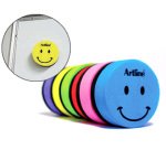 Borrador artline pizarra blanca redondo magnetico cara smiley colores surtidos