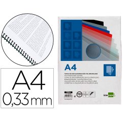 Cubiertas para encuadernar Liderpapel polipropileno A4 0,33 mm translúcida -  Paquete de 150 unidades