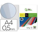 Cubiertas para encuadernar Liderpapel polipropileno A4 0,5 mm ahumada - Paquete de 100 unidades