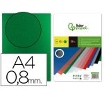 Cubiertas para encuadernar Liderpapel polipropileno A4 0,8mm verde opaco - Paquete de 50 unidades