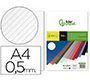 Cubiertas para encuadernar Liderpapel polipropileno rayado A4 0,5mm transparente - Paquete de 100 unidades