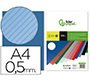 Cubiertas para encuadernar Liderpapel polipropileno rayado A4 0,5mm azul - Paquete de 100 unidades