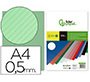 Cubiertas para encuadernar Liderpapel polipropileno rayado A4 0,5 mm verde - Paquete de 100 unidades