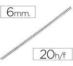 Espiral metalico q-connect 56 4:1 6mm 1mm caja de 200 unidades