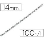 Espiral metalico q-connect 56 4:1 14mm 1mm caja de 100 unidades