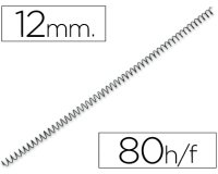 Espiral metalico q-connect 56 4:1 12mm 1mm caja de 200 unidades