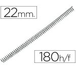 Espiral metalico q-connect 56 4:1 22mm 1,2mm caja de 100 unidades