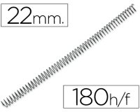 Espiral metalico q-connect 56 4:1 22mm 1,2mm caja de 100 unidades