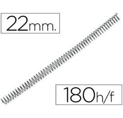 Espiral metalico q-connect 56 4:1 22mm 1,2mm caja de 100 unidades