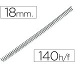 Espiral metalico q-connect 56 4:1 18mm 1,2mm caja de 100 unidades