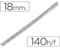 Espiral metalico q-connect 56 4:1 18mm 1,2mm caja de 100 unidades
