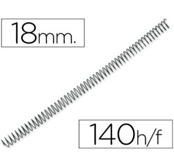 Espiral metalico q-connect 56 4:1 18mm 1,2mm caja de 100 unidades