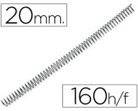 Espiral metalico q-connect 56 4:1 20mm 1,2mm caja de 100 unidades