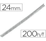 Espiral metalico q-connect 56 4:1 24mm 1,2mm caja de 100 unidades
