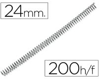 Espiral metalico q-connect 56 4:1 24mm 1,2mm caja de 100 unidades