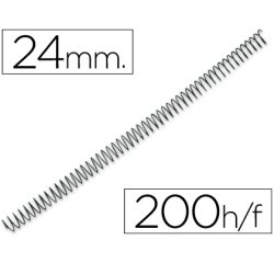 Espiral metalico q-connect 56 4:1 24mm 1,2mm caja de 100 unidades