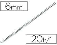 Espiral metalico q-connect 64 5:1 6mm 1mm caja de 200 unidades