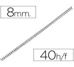 Espiral metalico q-connect 64 5:1 8mm 1mm caja de 200 unidades