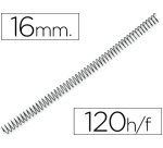 Espiral metalico q-connect 64 5:1 16mm 1,2mm caja de 100 unidades