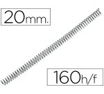 Espiral metalico q-connect 64 5:1 20mm 1,2mm caja de 100 unidades