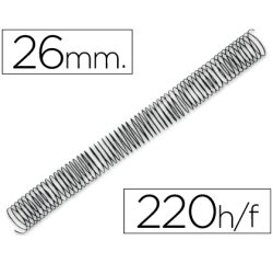 Espiral metalico q-connect 64 5:1 26mm 1,2mm caja de 50 unidades