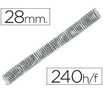 Espiral metalico q-connect 64 5:1 28mm 1,2mm caja de 50 unidades