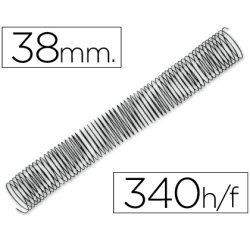 Espiral metalico q-connect 64 5:1 38mm 1,2mm caja de 25 unidades