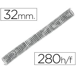 Espiral metalico q-connect 64 5:1 32mm 1,2mm caja de 50 unidades