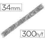 Espiral metalico q-connect 64 5:1 34mm 1,2mm caja de 25 unidades